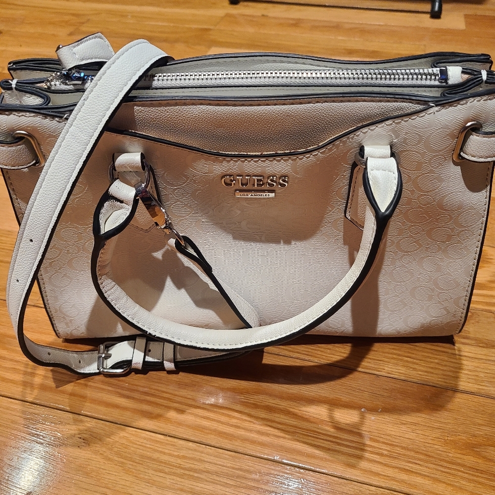Guess three-compartment satchel - white